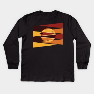 Sunset Fighters Kids Long Sleeve T-Shirt